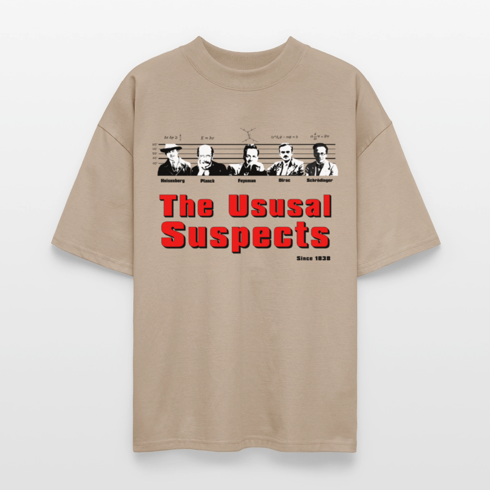 The Usual Suspects Shirt – Oversized Bio T-Shirt mit Kult-Design | Unisex & Nachhaltig - Steingrau