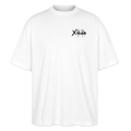 Premium Organic Unisex Oversized Shirt Team XFrame 2 | Stylisches Bodybuilding Shirt (Heller Stoff) - Weiß