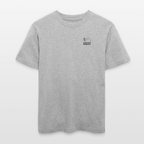 Relaxed Fit Shirt „Blumen gegen Burnout“ | Bio-Baumwolle, Unisex, Nachhaltige Produktion - Grau meliert