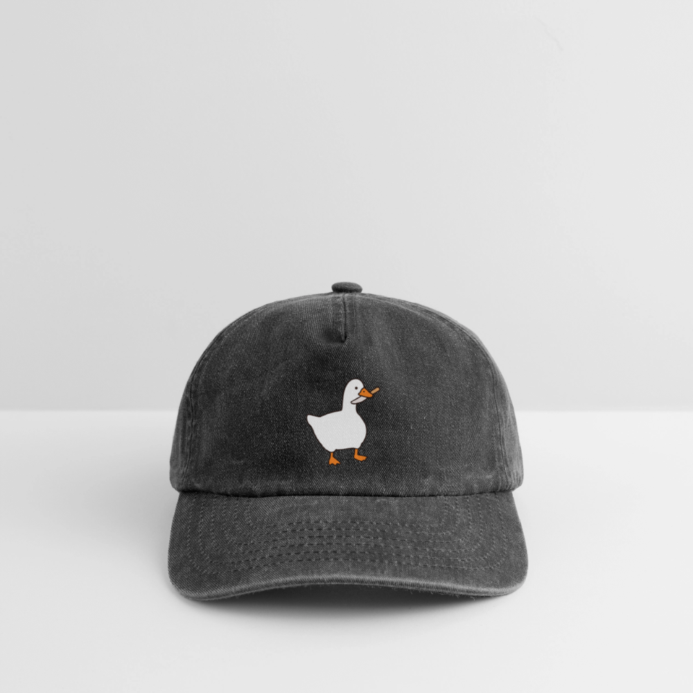 Edgy Vintage Basecap „Duck Around and Find Out“ Cap | Premium Cap Streetstyle-Looks - Vintage Schwarz