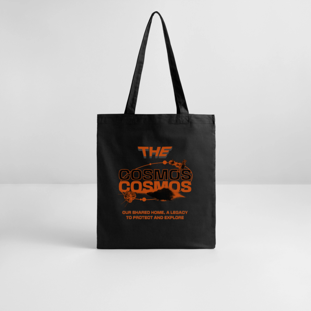 THE COSMOS Jutebeutel | Eco Tote Bag mit Space‑Design - Schwarz