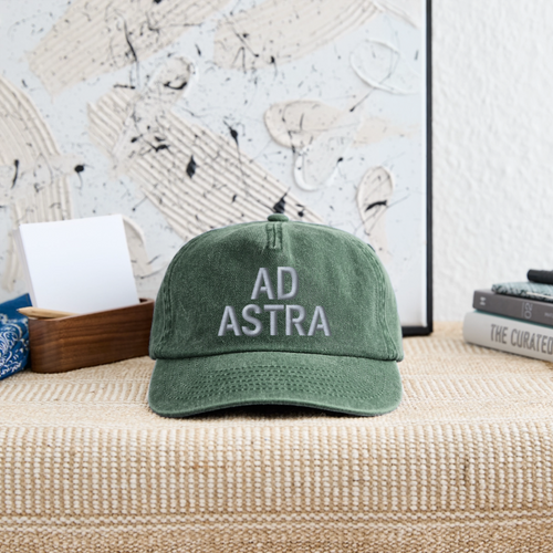 AD ASTRA Vintage Cap – Premium Relaxed Fit mit Stickdesign - Vintage Flaschengrün 