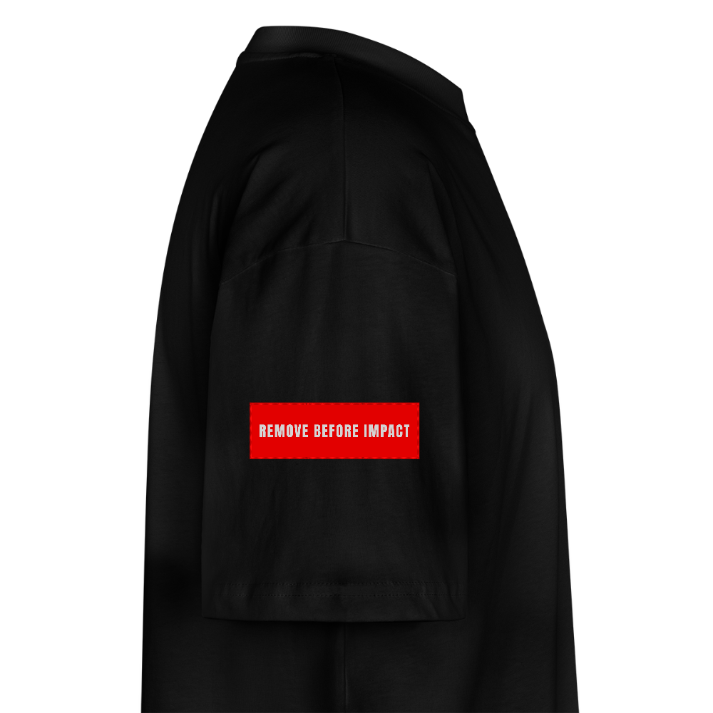 REMOVE BEFORE LIFT-OFF Shirt – Oversized Shirt mit Aviation & Gym Design (Unisex)| 100% Bio-Baumwolle - Schwarz