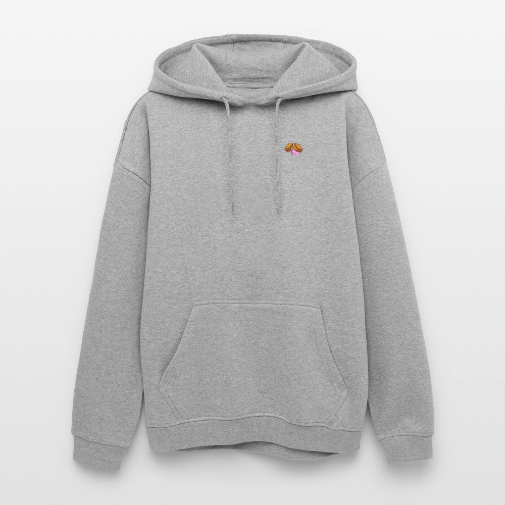 Lustiger Gym Hoodie "Pull Day – Stretch Your Limits" | Premium Oversized Hoodie (Unisex) | Fitness & Gym Streatwear - Grau meliert