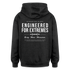 Motivierender Oversized Unisex Hoodie in Premium Qualität | Engineered For Extremes - Anthrazit