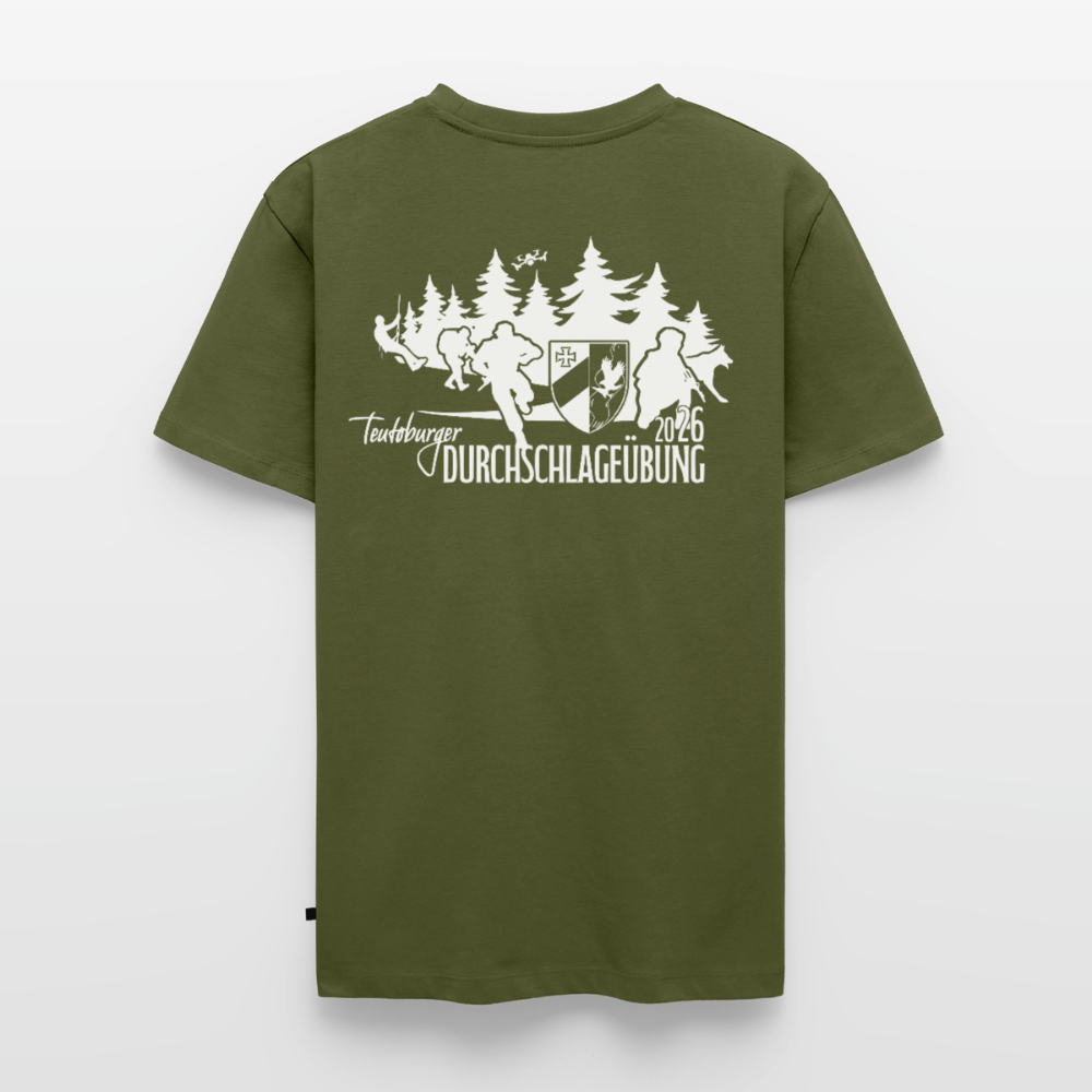 Teutoburger Durchschlageübung 2026 | Premium Shirt Militärgrün | Buntes Wappen - Khaki
