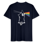 Raccoon Prism T-Shirt – Bio Unisex Shirt mit Regenbogen-Design - Navy