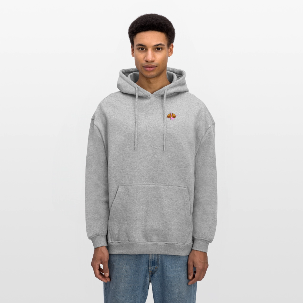 Lustiger Gym Hoodie "Pull Day – Stretch Your Limits" | Premium Oversized Hoodie (Unisex) | Fitness & Gym Streatwear - Grau meliert