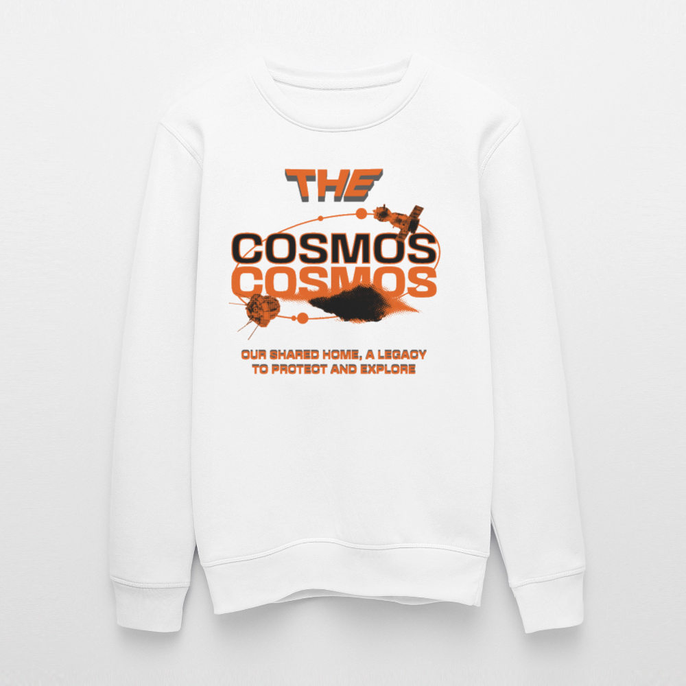 THE COSMOS | Eco‑Friendly Space Pullover | Organic Sweatshirt Unisex - Weiß