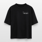 Lift Others | Organic Empowerment Shirt im Boxy Schnitt | White Print - Schwarz