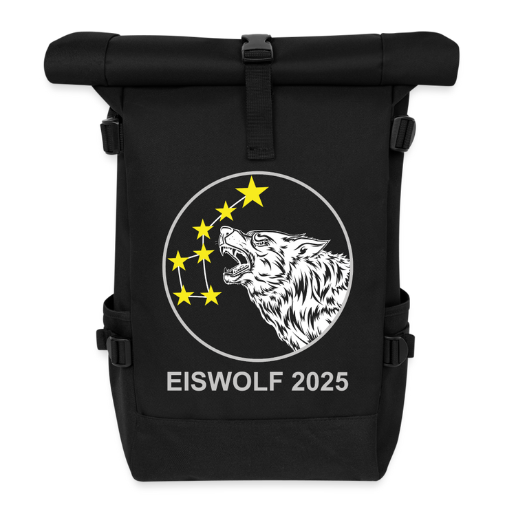 Eiswolf 2025 - Rolltop Rucksack - Schwarz