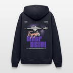 Warp Drive Premium Bio-Hoodie Herren – "Engage" Sci-Fi Raumschiff & Fleece - Navy