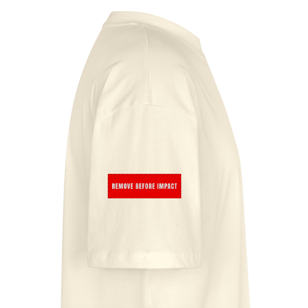 REMOVE BEFORE LIFT-OFF Shirt – Oversized Shirt mit Aviation & Gym Design (Unisex)| 100% Bio-Baumwolle - Weißgrau