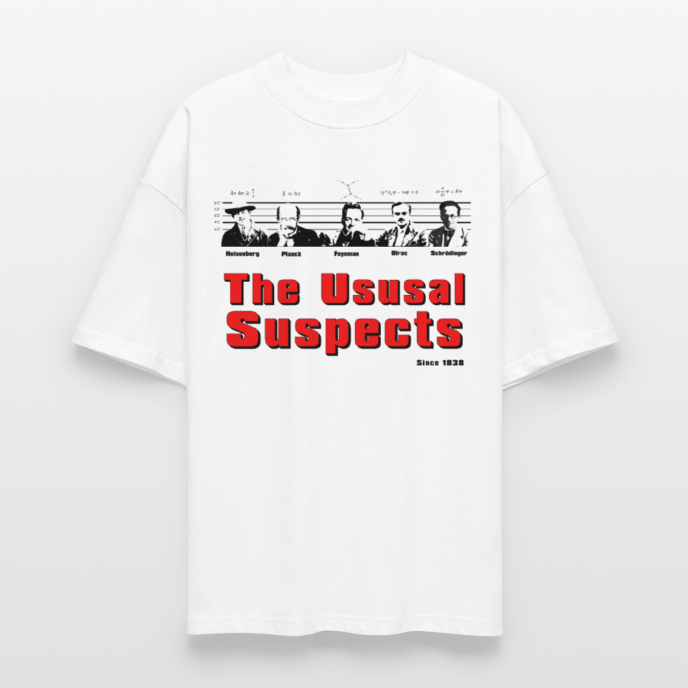 The Usual Suspects Shirt – Oversized Bio T-Shirt mit Kult-Design | Unisex & Nachhaltig - Weiß