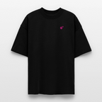 Oversized Gym Shirt mit Rückenprint | GRIT GRACE GLUTES | 100% Bio-Baumwolle - Schwarz
