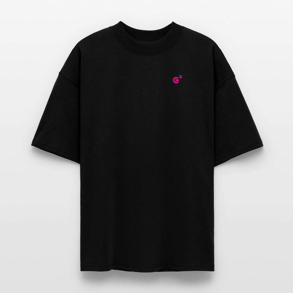 Oversized Gym Shirt mit Rückenprint | GRIT GRACE GLUTES | 100% Bio-Baumwolle - Schwarz