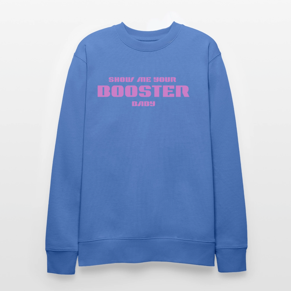 Bio Sweatshirt Unisex – Retro Comic „Show Me Your Booster Baby“ | SpaceX Starship Sweatshirt - Blau