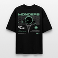 Wonders of the Universe Shirt – Oversized Bio-Shirt mit Retro Space Backprint (Unisex) - Schwarz