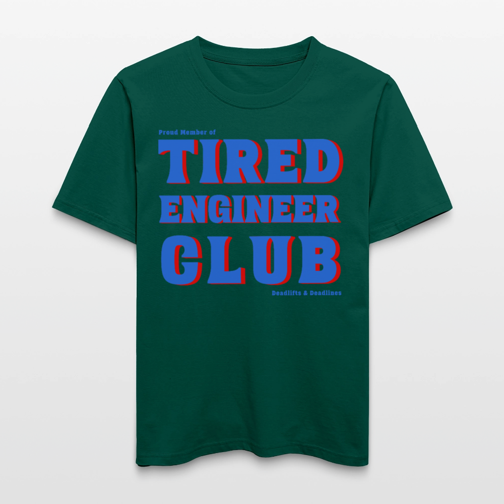 Tired Engineer Club T-Shirt – Relaxed Fit Bio Unisex | Planet Pioneers - Forest