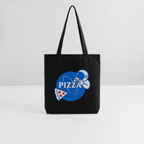 NASA Pizza Fusion Jutebeutel | Bio Stofftasche mit Astronaut-Pizza-Design - Schwarz