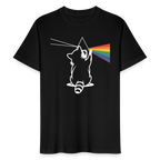 Raccoon Prism T-Shirt – Bio Unisex Shirt mit Regenbogen-Design - Schwarz