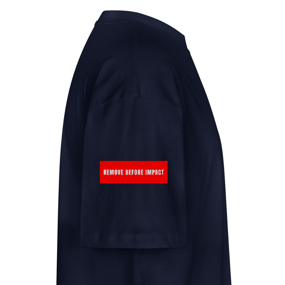REMOVE BEFORE LIFT-OFF Shirt – Oversized Shirt mit Aviation & Gym Design (Unisex)| 100% Bio-Baumwolle - Navy