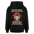 Lusitger Unisex Oversized Hoodie Astronaut Gym | Gemütlicher Premium Hoodie Spruch „Ich habe ein Raumschiff “ - Schwarz