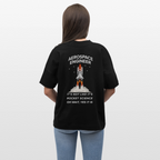 Premium Organic Oversized Shirt "Aerospace Engineer" | Backprint Rocket Science Design - Schwarz
