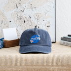 NASA Pizza Fusion Cap – Vintage-Basecap mit Astronaut-Pizza-Print - Vintage Denim