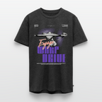 Warp Drive Premium Bio T-Shirt Herren – "Engage" Sci-Fi Raumschiff Retro Print - Anthrazit meliert