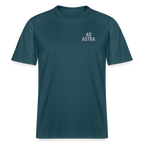 AD ASTRA Bestickung auf Organic Unisex Relaxed Fit Shirt | Nachhaltiges Space-Design mit 100% Bio-Baumwolle - Dunkles Petrol