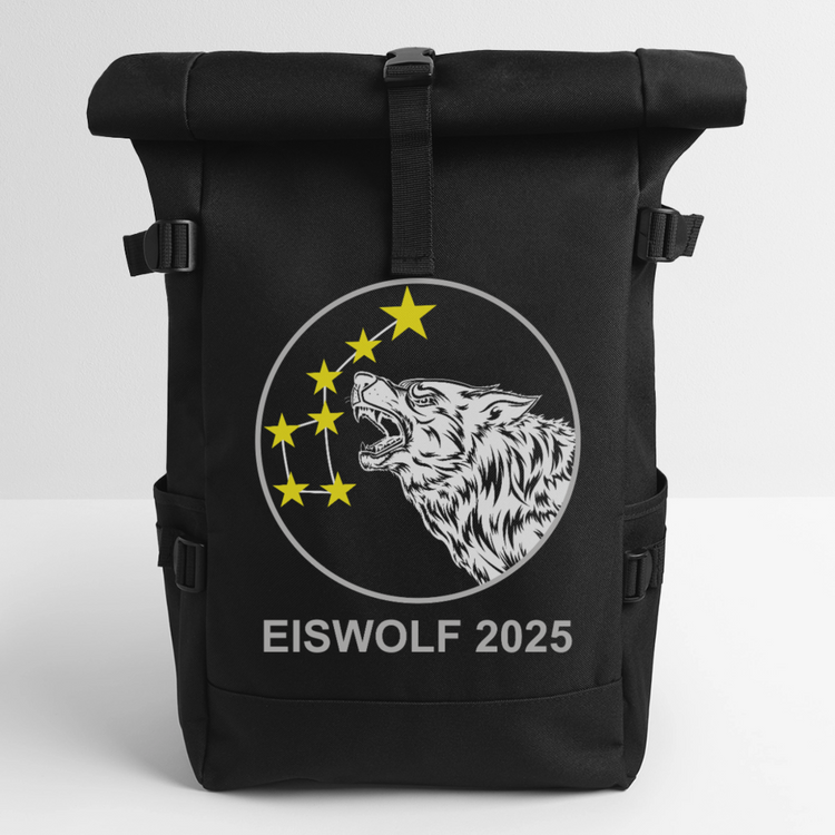 Eiswolf 2025 - Rolltop Rucksack - Schwarz