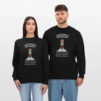 Aerospace Engineer Bio-Sweatshirt | Frontprint Raketenstart & Spruch | Nachhaltiges Rocket Science Design - Schwarz