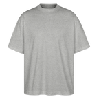 Premium Oversized Bio-Baumwoll Shirt mit Meeresschildkröte | Nachhaltiges Unisex Organic T- Shirt | Respect The Locals - Grau meliert