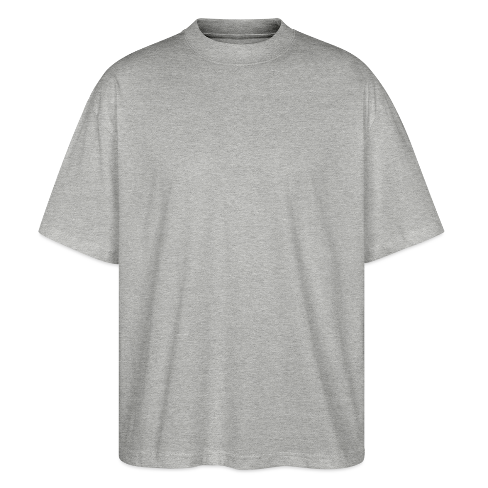 Premium Oversized Bio-Baumwoll Shirt mit Meeresschildkröte | Nachhaltiges Unisex Organic T- Shirt | Respect The Locals - Grau meliert