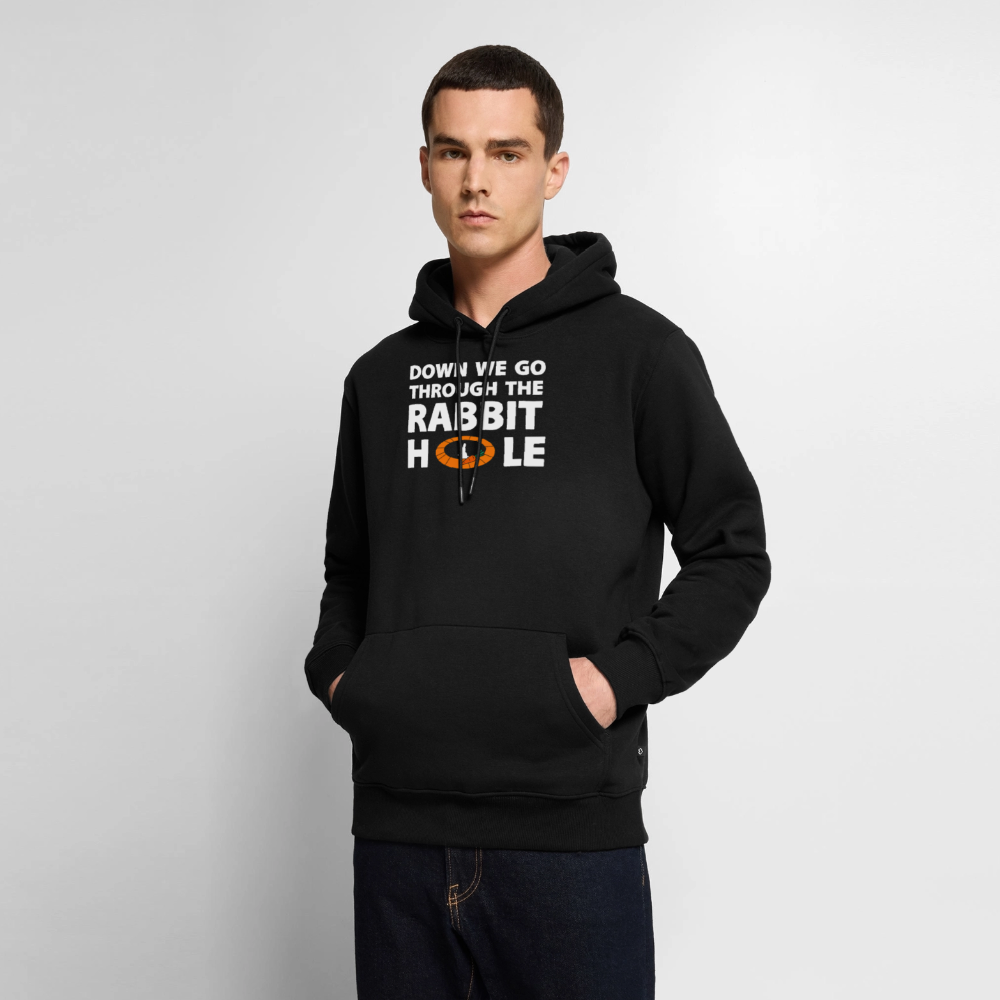 „Down The Rabbit Hole“ Schwarzes Loch | Astronomie Nerd Premium Hoodie - Schwarz