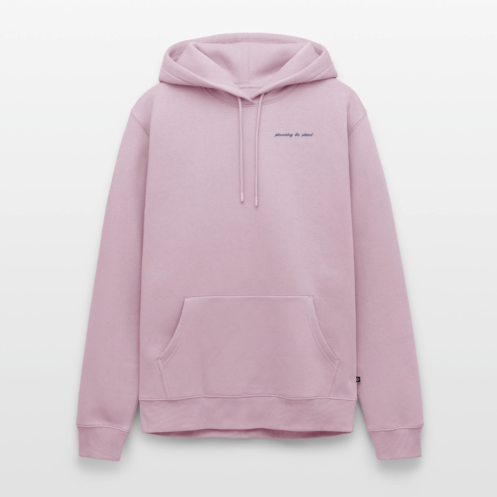 Männer Premium Bio Hoodie „Sticky Mango“ – Streetwear Backprint | Planet Pioneers - Altrosa