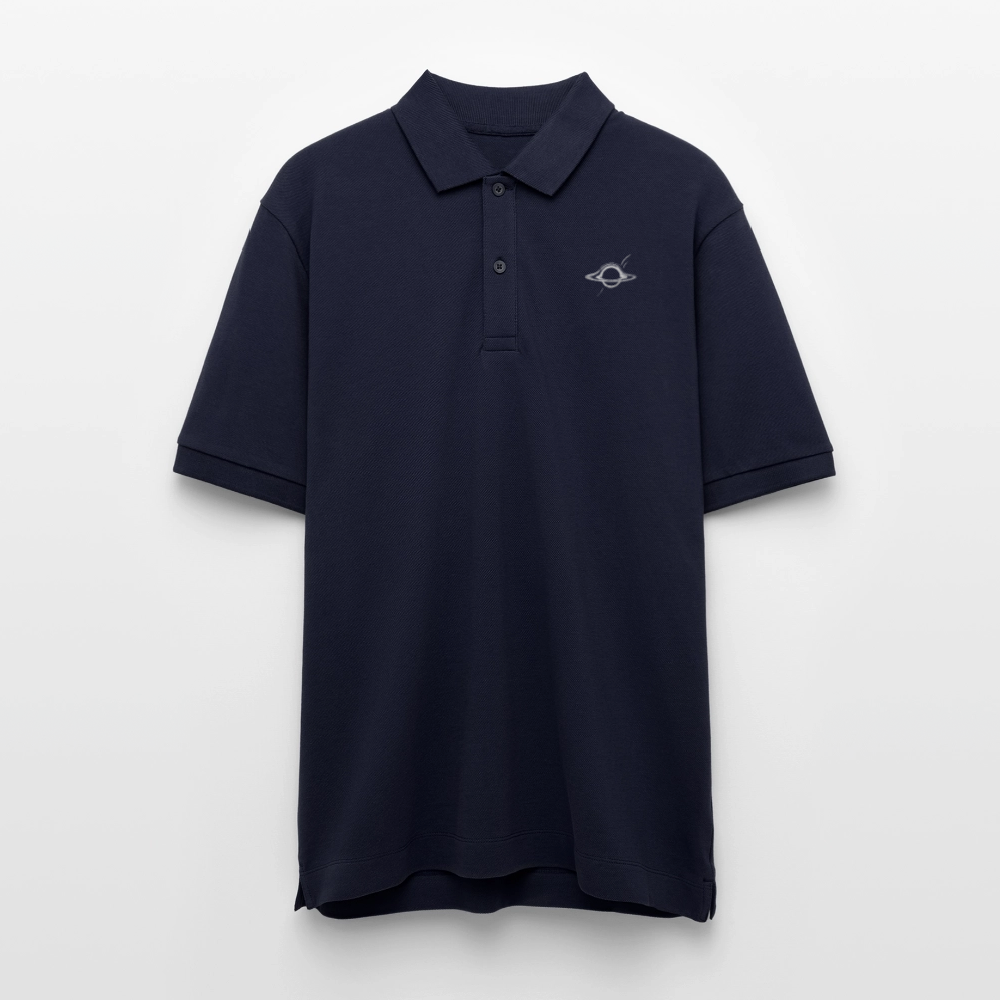 Schwarzes Loch Poloshirt "DECAY" | 100% Bio-Baumwolle im Unisex-Schnitt - Navy