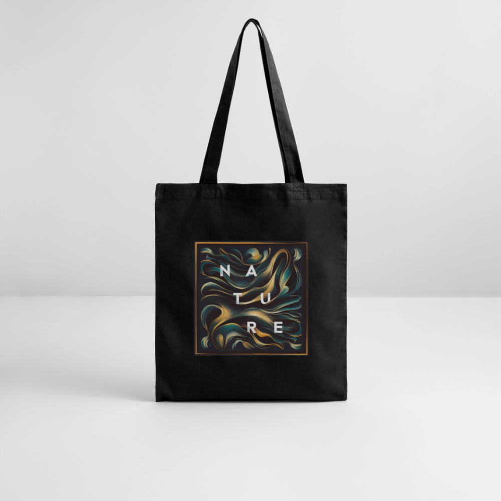 Nachhaltiger Bio-Jutebeutel mit einzigartigem Nature-Design | Mad by Nature - Schwarz