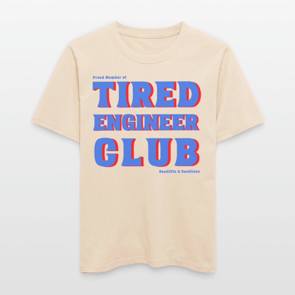 Tired Engineer Club T-Shirt – Relaxed Fit Bio Unisex | Planet Pioneers - Weißgrau