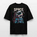 SPACE Astronaut Shirt – Retro Galaxy Print auf Bio Oversized Shirt (Unisex) - Schwarz