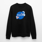 NASA Pizza Fusion Sweatshirt | Unisex Bio-Pullover mit Astronaut & Pizza Slice - Schwarz