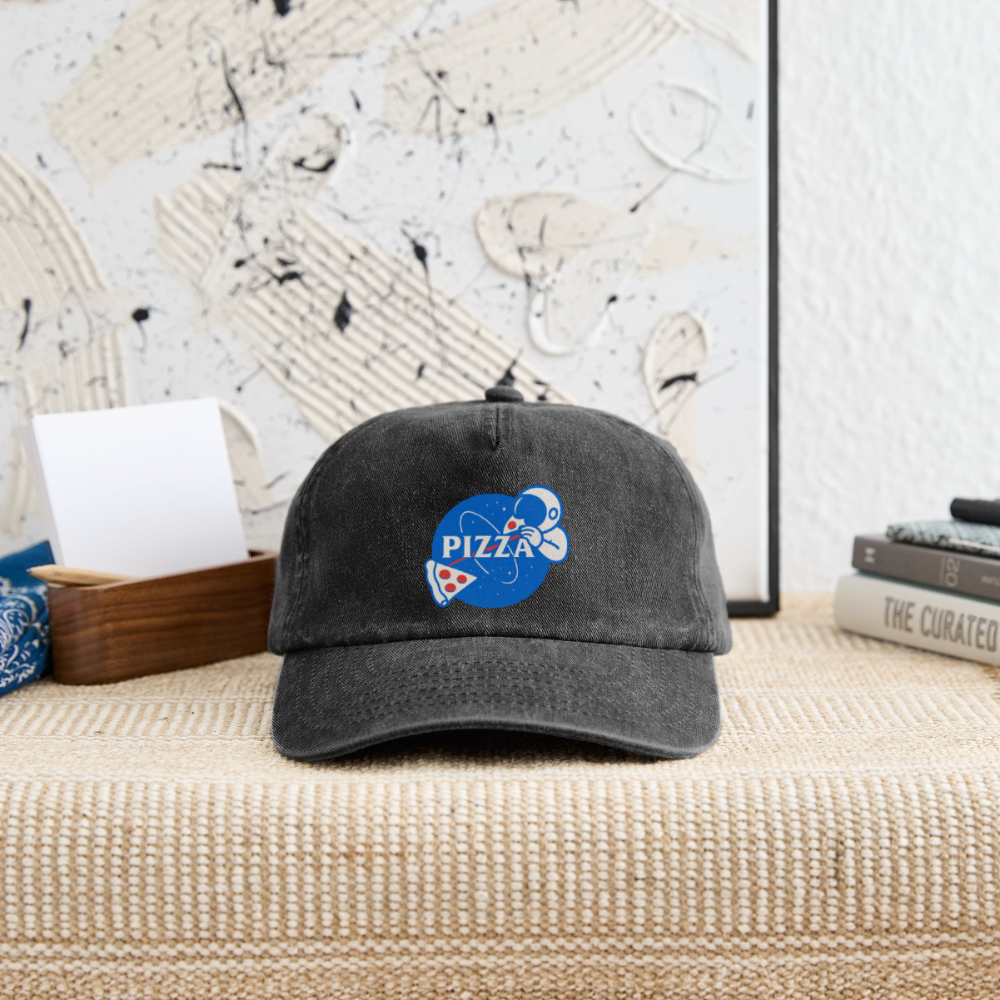 NASA Pizza Fusion Cap – Vintage-Basecap mit Astronaut-Pizza-Print - Vintage Schwarz