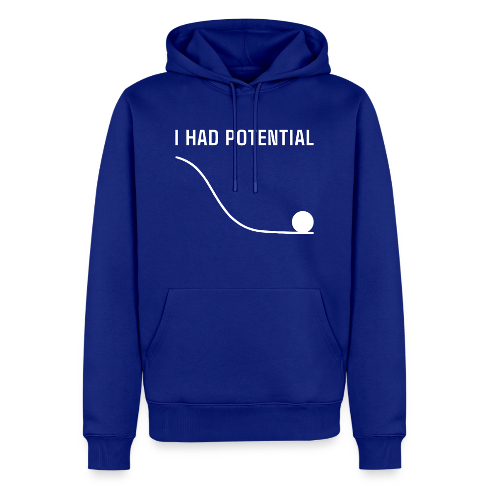 "I Had Potential" Premium Hoodie | Lustiger Physik Nerd Pullover - Royalblau