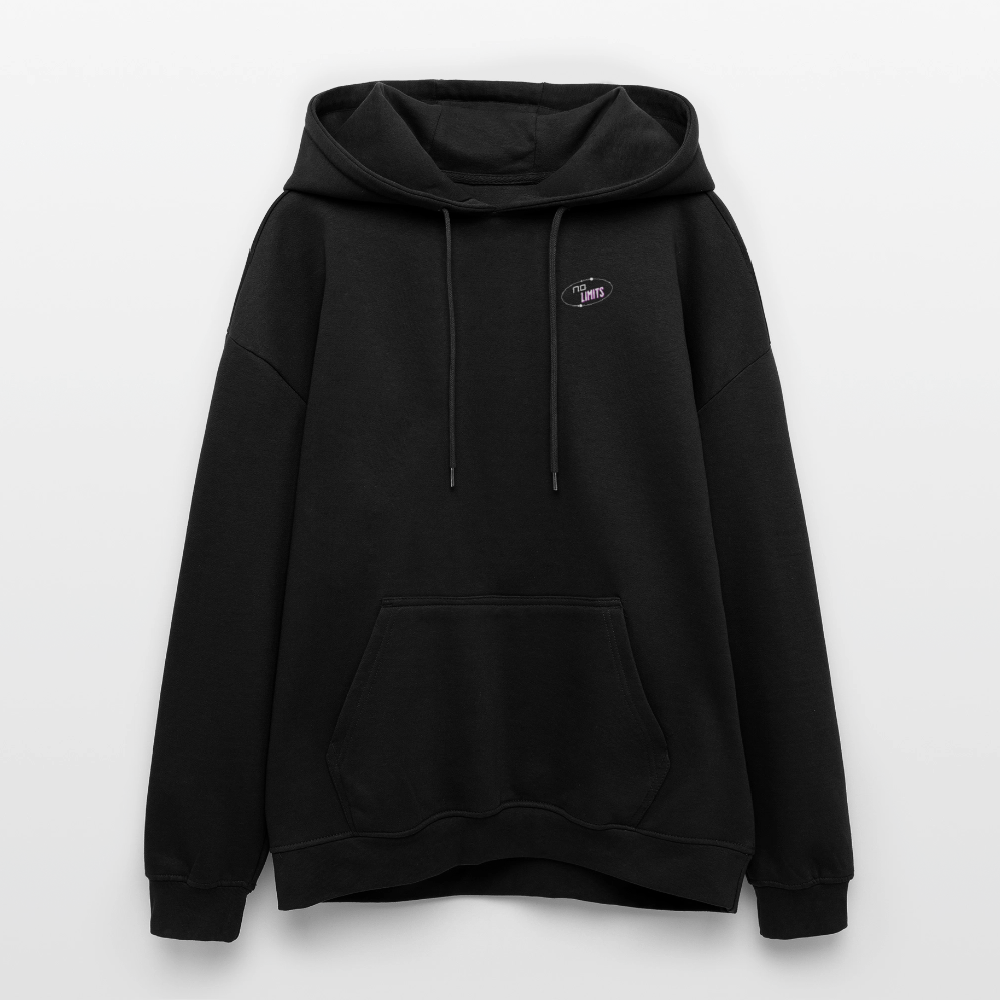 NO LIMITS Oversized Hoodie | Astronaut Design für Space-Fans - Schwarz