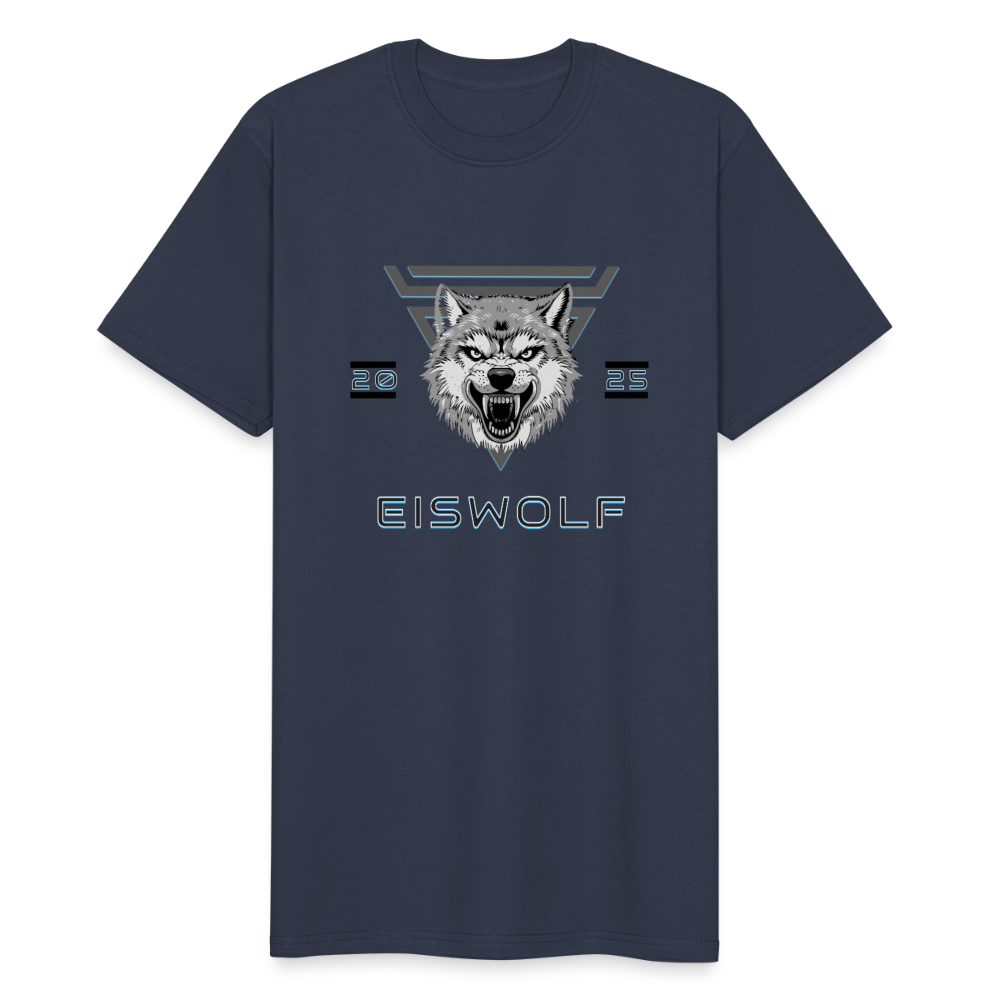 Workwear T-Shirt EISWOLF 2025 – Robustes Herren Shirt mit Wolf-Design & Militär-Ästhetik - Navy