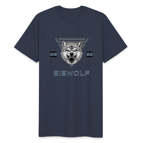 Workwear T-Shirt EISWOLF 2025 – Robustes Herren Shirt mit Wolf-Design & Militär-Ästhetik - Navy