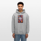 GTA VI Hoodie "Grand Theft Anabolic" – Premium Fitness Oversized Hoodie im Retro Comic Style - Grau meliert