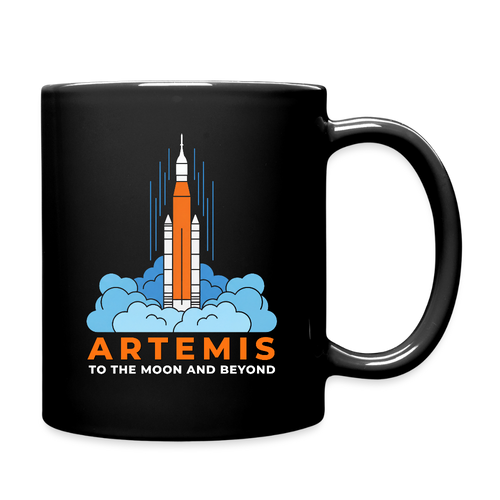 Artemis Mission Tasse | To The Moon And Beyond – Weltraum Raketen Kaffeebecher - Schwarz