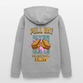 Lustiger Gym Hoodie "Pull Day – Stretch Your Limits" | Premium Oversized Hoodie (Unisex) | Fitness & Gym Streatwear - Grau meliert